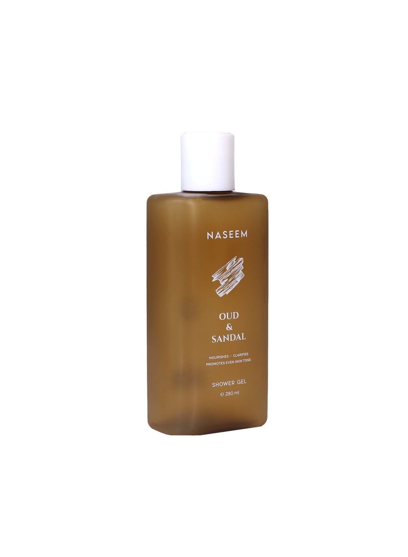 Naseem Oud & Sandal Shower Gel For Men & Women - 280ML - Image 4